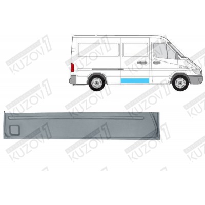Дверь Боковая Раздвижная, Нижняя Klokkerholm для Mercedes Sprinter 1995-2000 - фото
