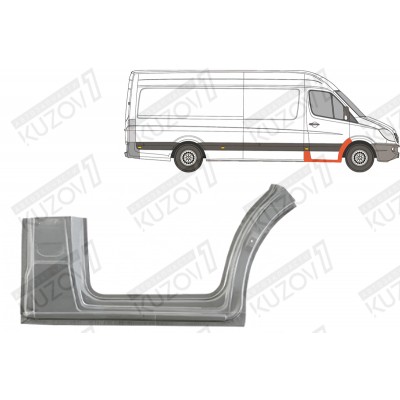 Арка Передняя + Порог + 1/3 Стойки (правая) Polcar для Mercedes Sprinter 2006-2013 - фото