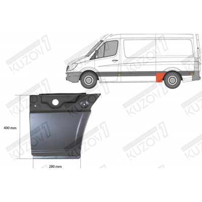 Крыло Заднее (левое) Передняя Часть, Klokkerholm для Mercedes Sprinter 2006-2013 - фото