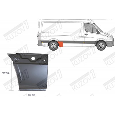 Крыло Заднее (правое) Передняя Часть, Klokkerholm для Volkswagen CRAFTER 2006-2016 - фото