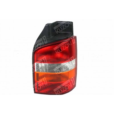 Задний фонарь (правый) Красно-Бело-Желтый, 1 Дверь, DEPO для Volkswagen T5 2003-2009 - фото